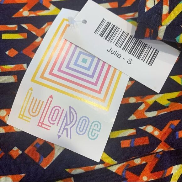 LuLaRoe Women Dress, NEW Julia Stretch Fitted Knee Length Aztec Print, Size S - Picture 8 of 9